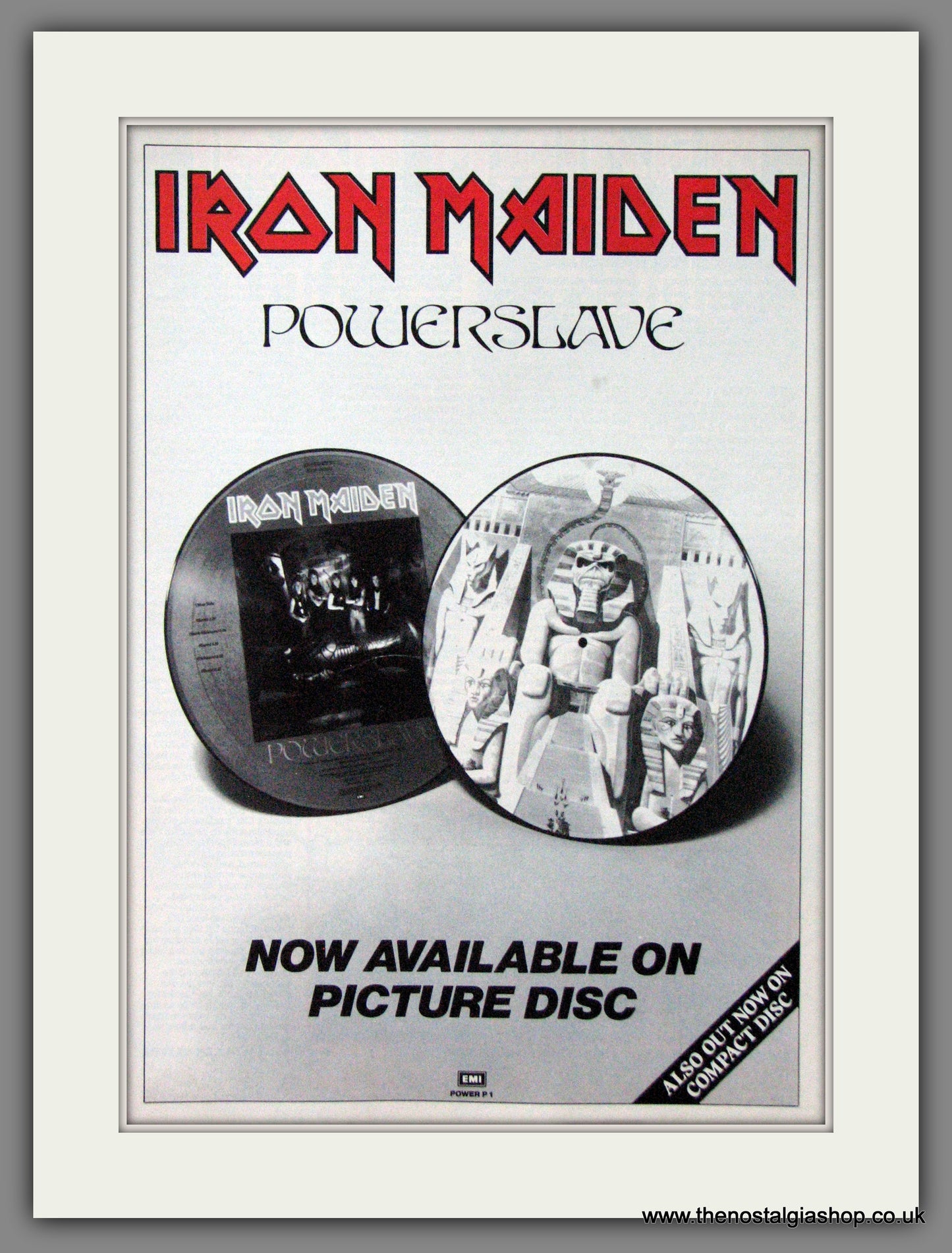 Iron Maiden. Powerslave. 1984. Original Advert (ref AD55039)