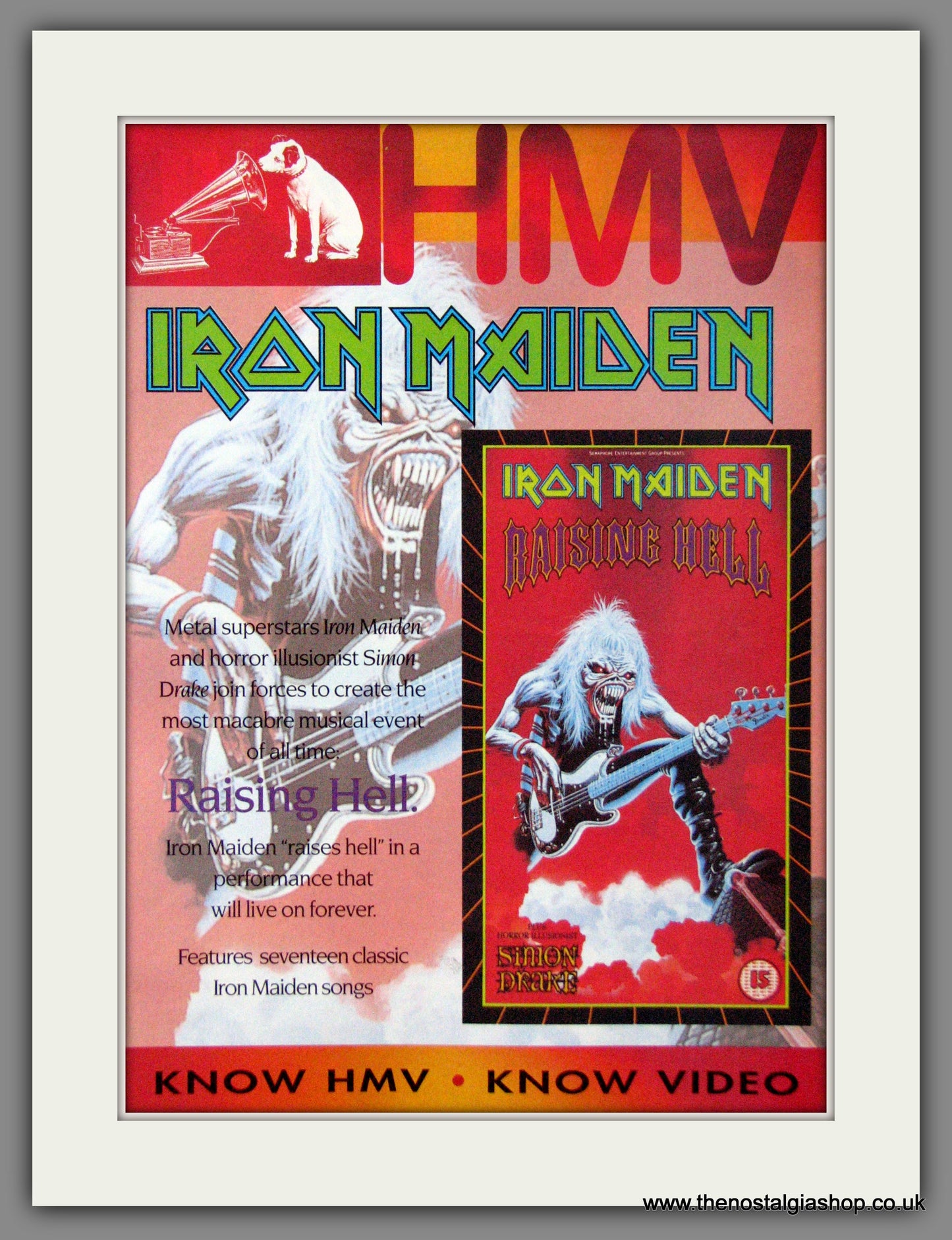 Iron Maiden. Raising Hell. 1994. Original Advert (ref AD55042)