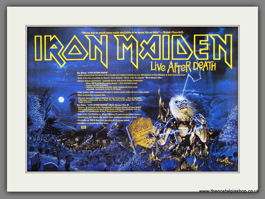 Iron Maiden. Live After Death. 1985 Original Advert (ref AD55052)