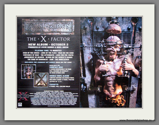 Iron Maiden. The X Factor. 1995 Original Advert (ref AD55053)