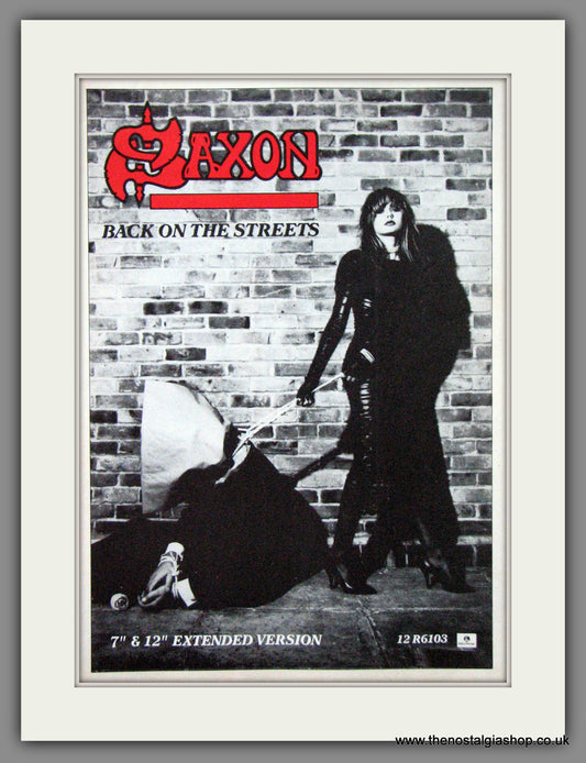 Saxon. Back On The Streets 1985. Original Advert (ref AD55074)