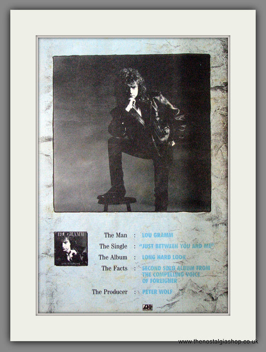 Lou Gramm Long Hard Look . Original Advert 1990 (ref AD12628)