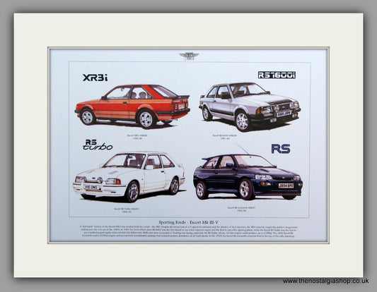 Ford Escort Mk III - V.  Mounted Print