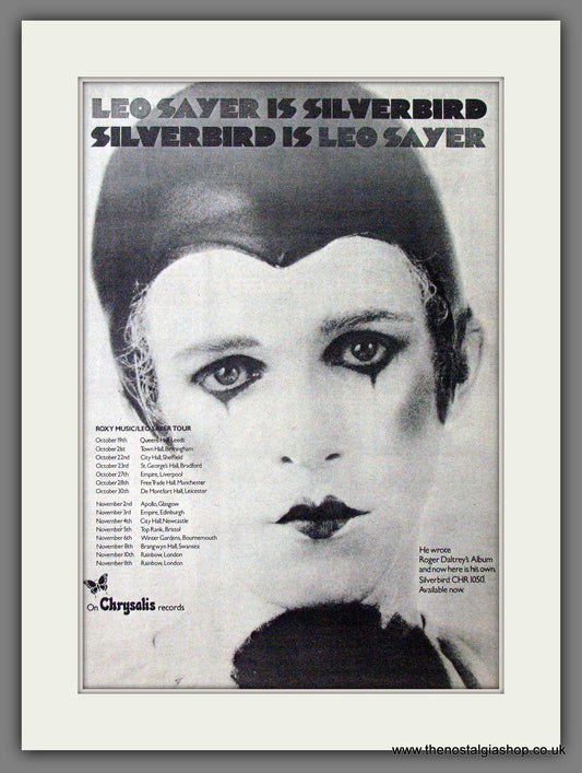 Leo Sayer Silverbird Tour Dates. Original Advert 1973 (ref AD12647)