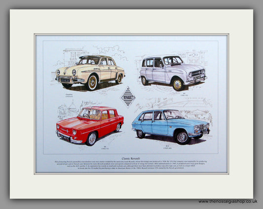 Renault Classics.  Mounted Print