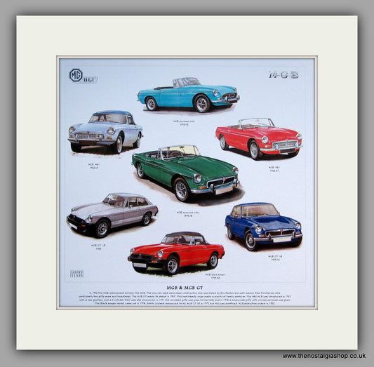 MGB & MGB GT. Mounted print