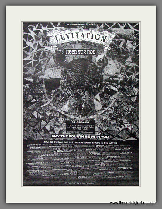 Levitation Need For Not. Original Advert 1992 (ref AD12675)