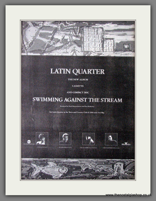 Latin Quarter Swimming Against The Stream. Original Advert 1989 (ref AD12678)