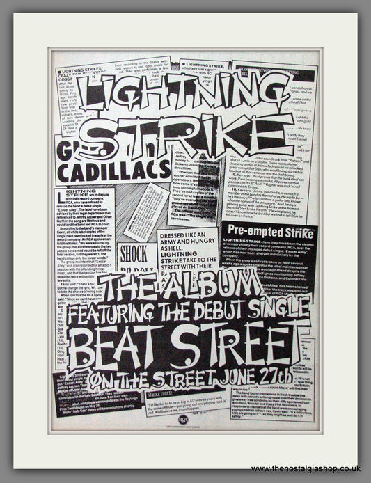 Lightning Strike The Album. Original Advert 1988 (ref AD12680)