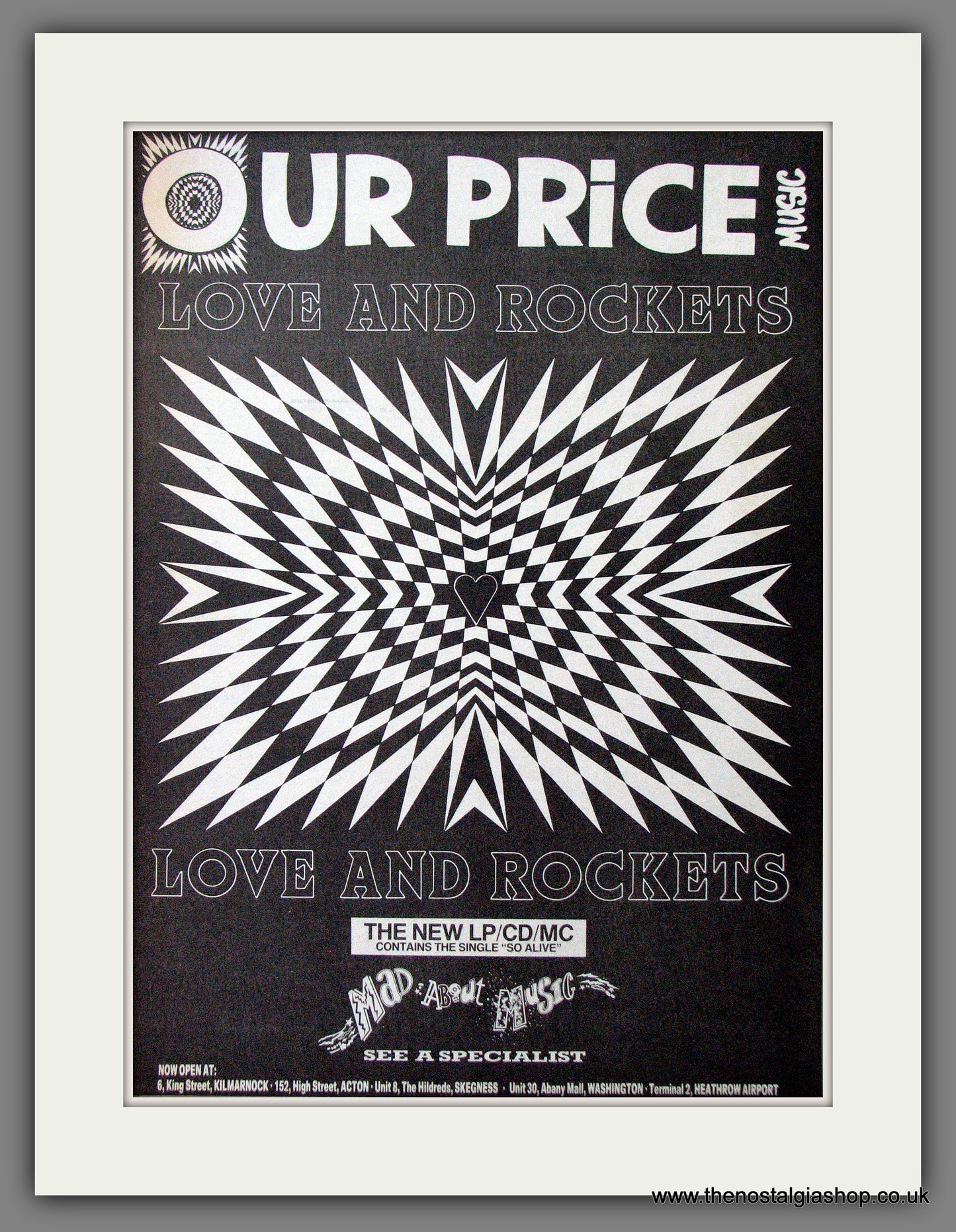 Love & Rockets New LP. Original Advert 1989 (ref AD12683)