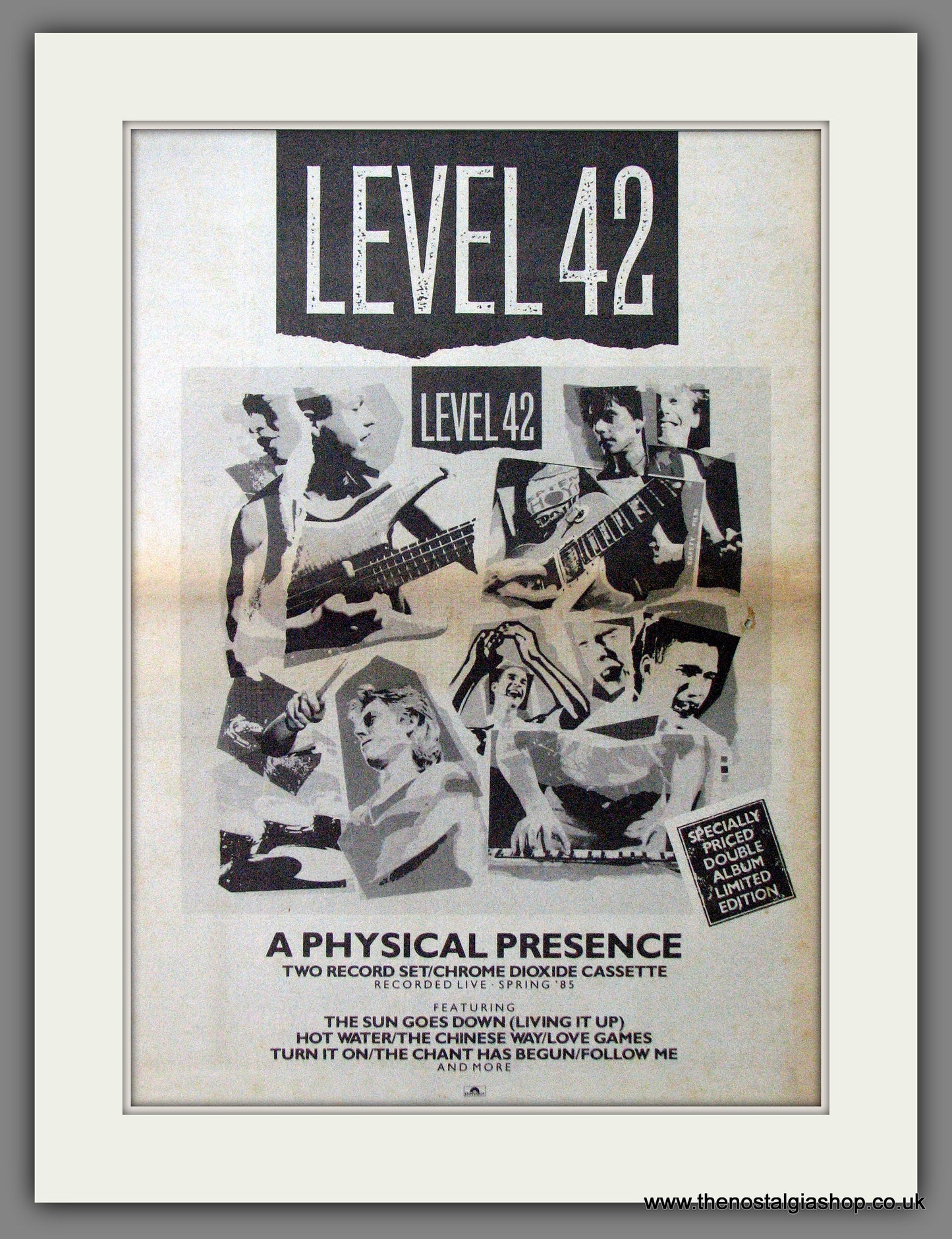 Level 42 A Physical Presence. Original Advert 1985 (ref AD12705)