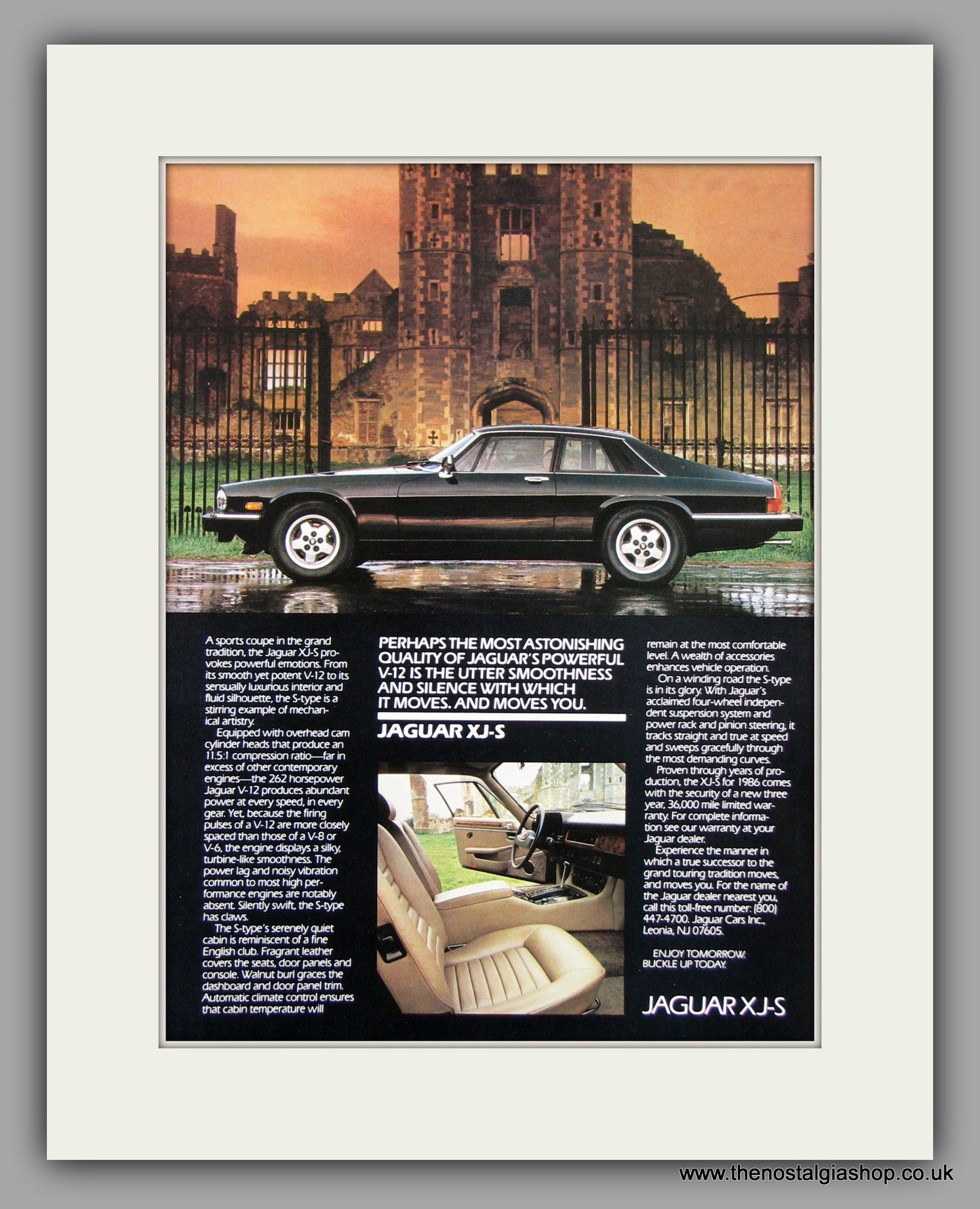 Jaguar XJ-S 1986. Vintage Advert (ref AD7717)