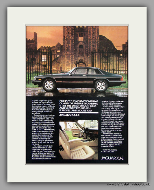 Jaguar XJ-S 1986. Vintage Advert (ref AD7717)