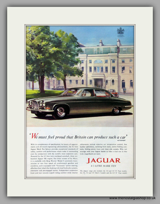 Jaguar 4.2 Mark Ten. 1966. Vintage Advert (ref AD7725)