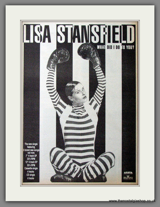 Lisa Stansfield What Did I Do To You. Original Advert 1990 (ref AD12713)