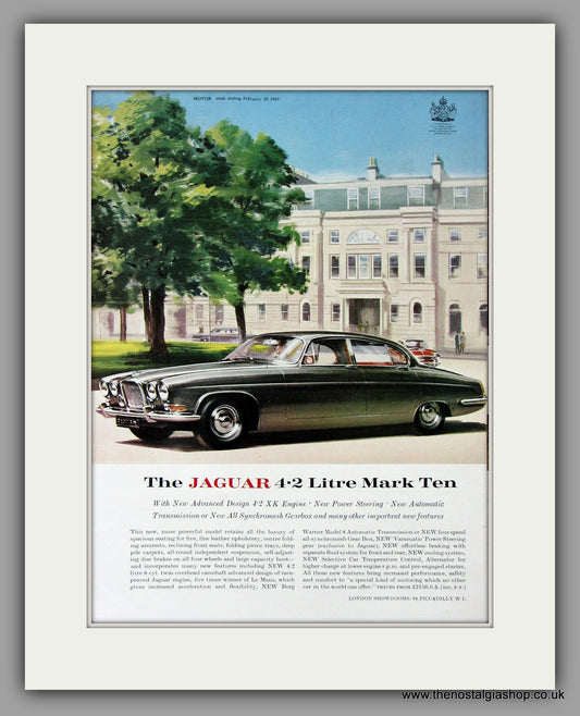 Jaguar 4.2 Mark Ten. 1965. Vintage Advert (ref AD7726)