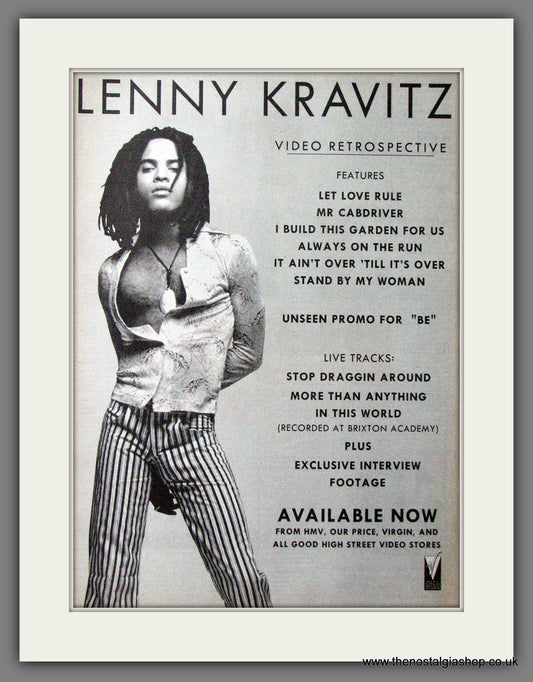 Lenny Kravitz Video Retrospective. Original Advert 1991 (ref AD12714)