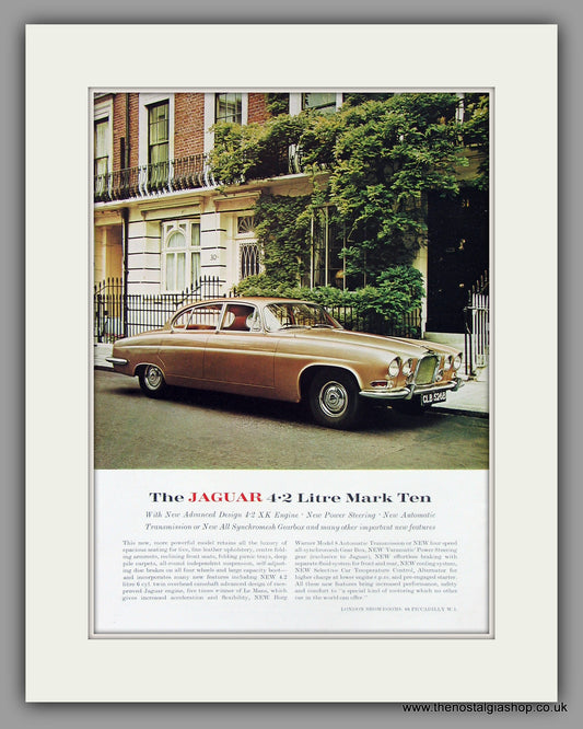 Jaguar 4.2 Mark Ten. 1965. Vintage Advert (ref AD7727)