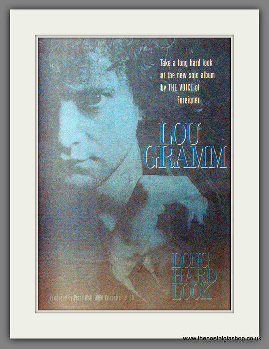 Lou Gramm (Foreigner) Long Hard Look. Original Advert 1989 (ref AD12715)