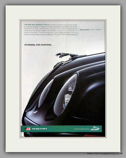 Jaguar S-Type R. 2003. Original Vintage Advert (ref AD7731)