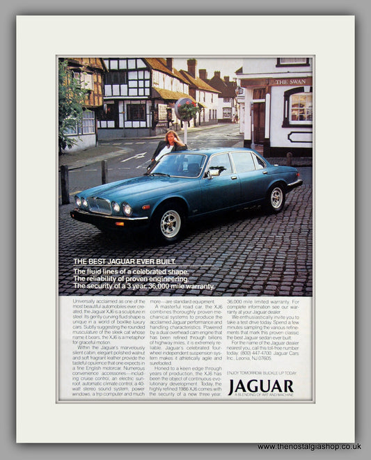 Jaguar XJ6. 1986. Original Vintage Advert (ref AD7740)