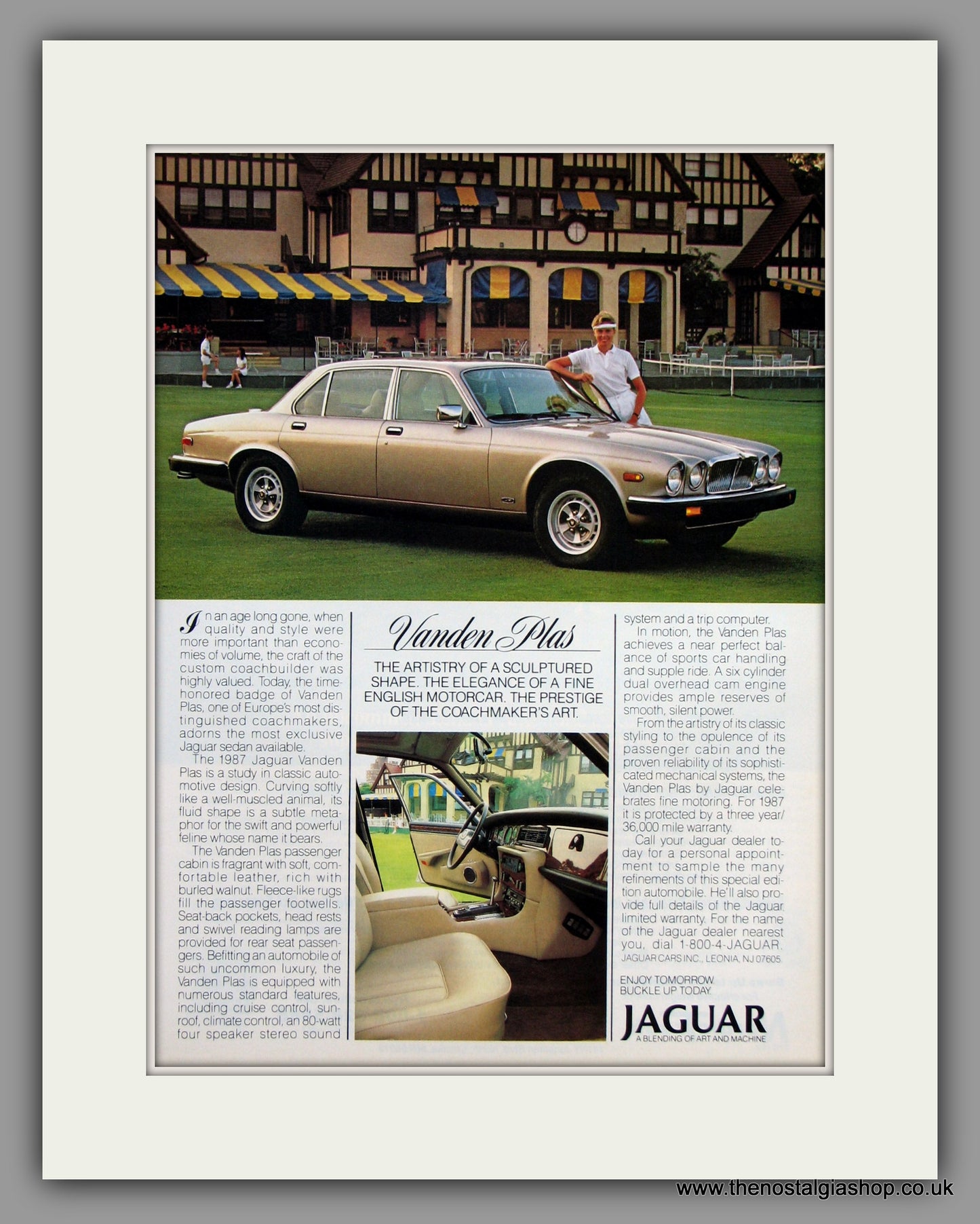 Jaguar XJ Vanden Plas. 1986. Original Vintage Advert (ref AD7741)