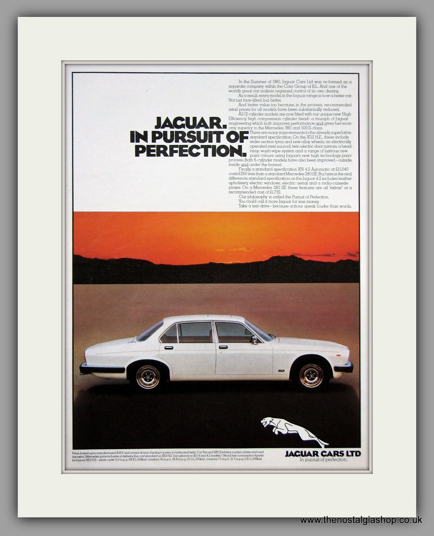 Jaguar XJ12 H.E. 1981. Original Vintage Advert (ref AD7745)