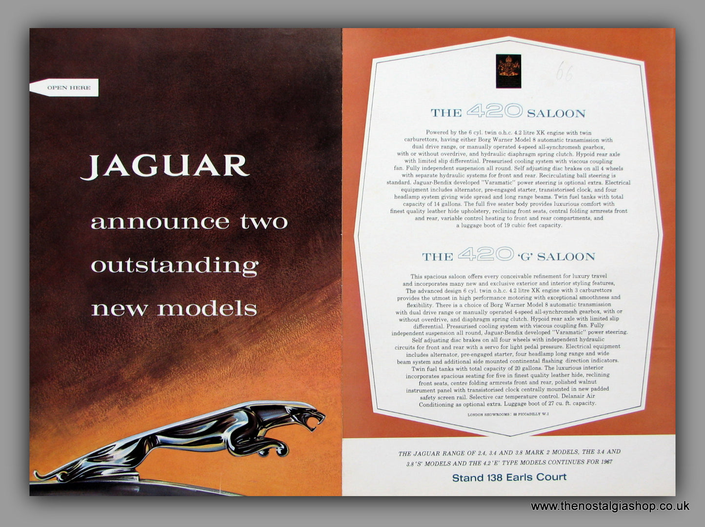 Jaguar 420. 1966. Original Vintage Advert (ref AD7755)