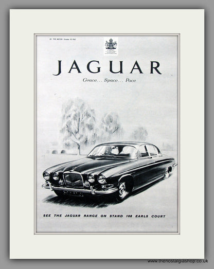 Jaguar Grace...Space....Pace. 1962. Original Vintage Double Advert (ref AD7758)