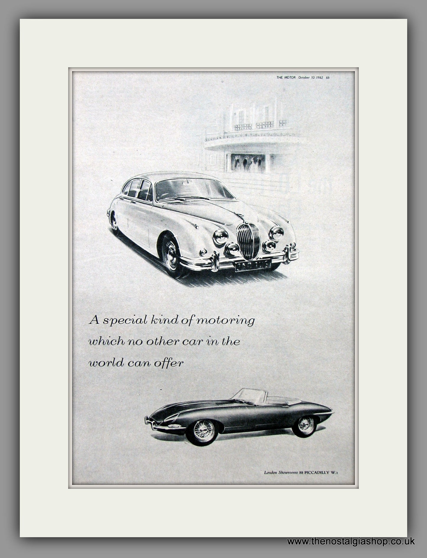 Jaguar Grace...Space....Pace. 1962. Original Vintage Double Advert (ref AD7758)