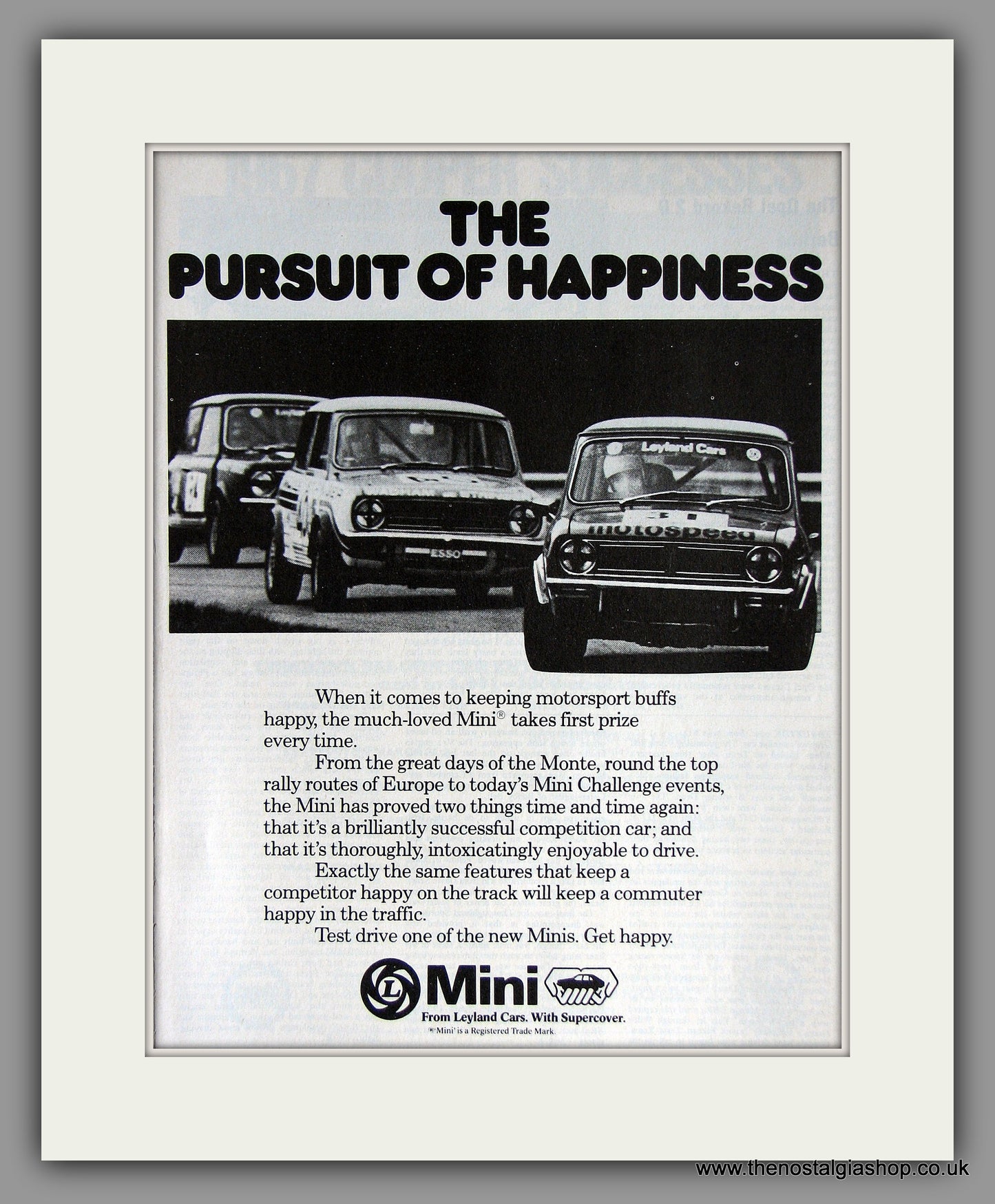 Mini, The Pursuit of Happiness. 1978 Original Vintage Advert (ref AD7772)