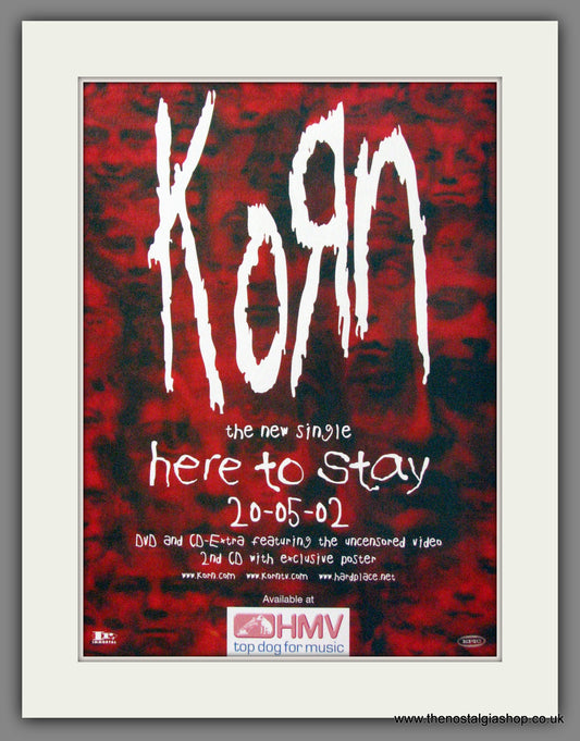 Korn. Here To Stay. 2002 Original Advert (ref AD55119)