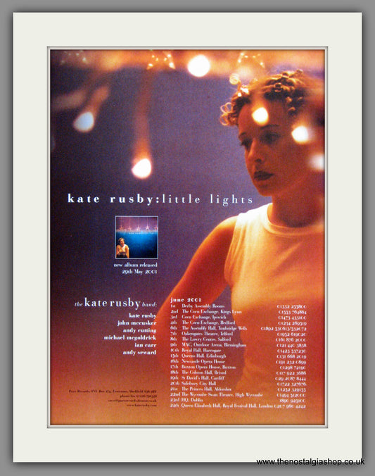 Kate Rusby. Little Lights. UK Tour Dates. 2001 Original Advert (ref AD55125)