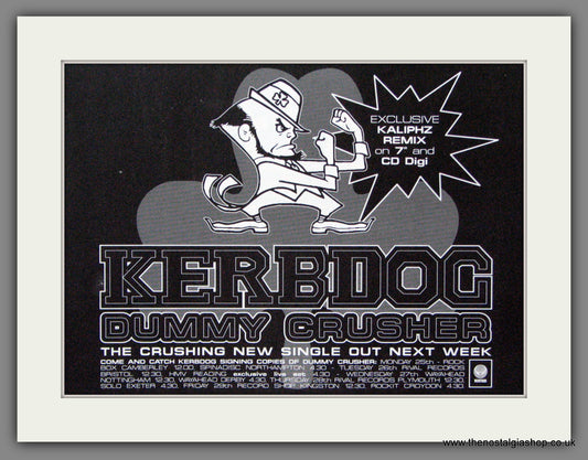 Kerbdog. Dummy Crusher. 1994 Original Advert (ref AD55129)