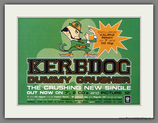 Kerbdog. Dummy Crusher. 1994 Original Advert (ref AD55130)