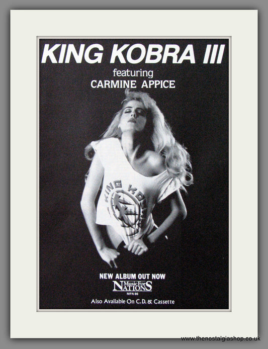 King Cobra III. 1988 Original Advert (ref AD55154)