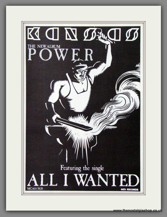 Kansas. Power. 1986 Original Advert (ref AD55155)