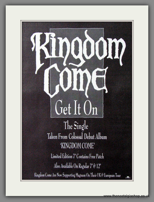 Kingdom Come. Get It On. 1988 Original Advert (ref AD55159)