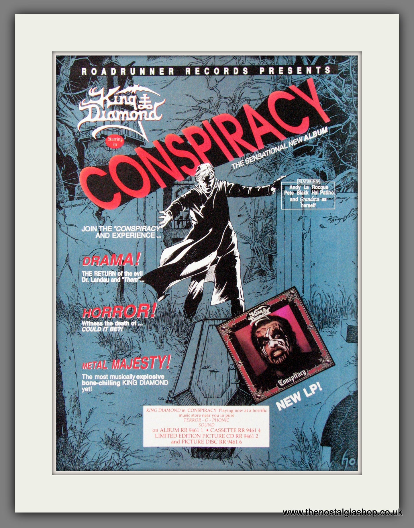 King Diamond. Conspiracy. 1989 Original Advert (ref AD55164)