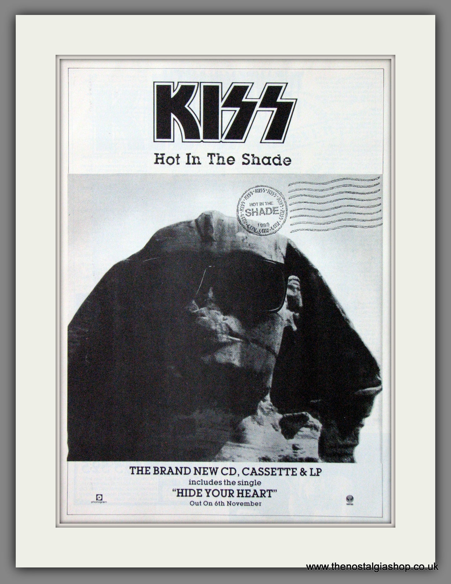 Kiss. Hot In The Shade. 1989 Original Advert (ref AD55109)