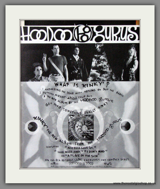 HooDoo Gurus. Kinky. 1991.  Original Advert (ref AD55218)