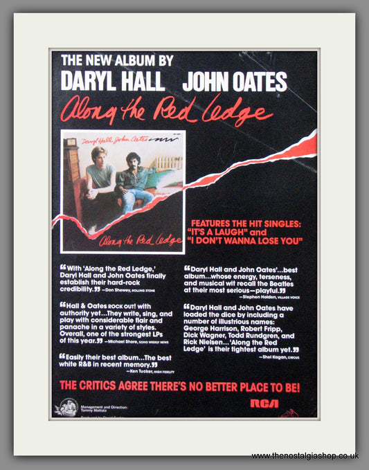 Hall and Oates. Along The Red Ledge. 1978.  Original Advert (ref AD55219)