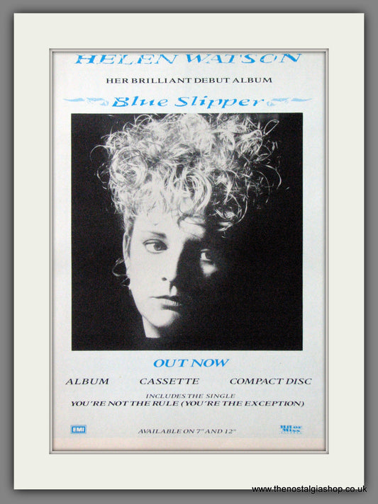 Helen Watson. Blue Slipper. Debut Album. 1987. Original Advert (ref AD55223)