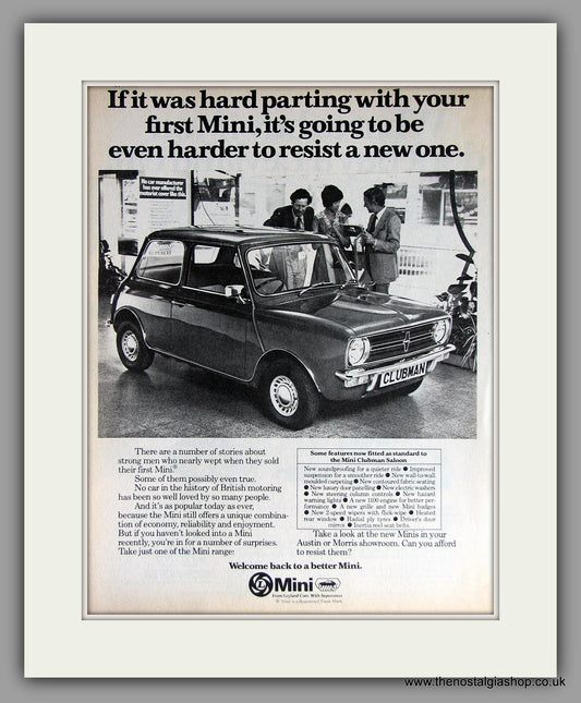 Mini Clubman  1976. Original Vintage Advert (ref AD7860)