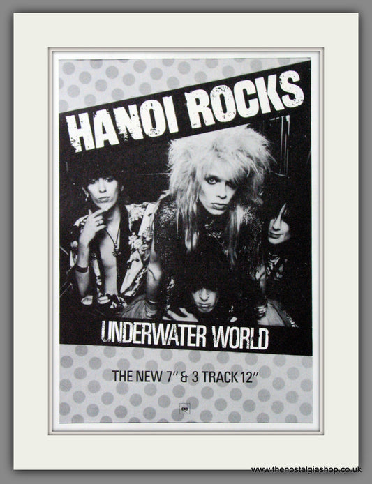 Hanoi Rocks. Underwater World. 1984. Original Advert (ref AD15152)