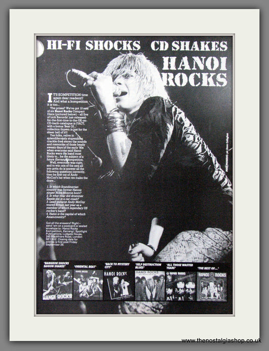 Hanoi Rocks. Hi Fi Shocks. 1984. Original Advert (ref AD55238)