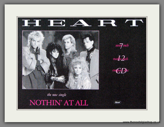 Heart. Nothin' At All. 1988. Original Advert (ref AD55239)