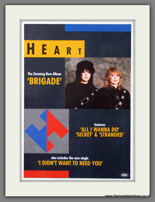 Heart. Brigade. 1990. Original Advert (ref AD55241)