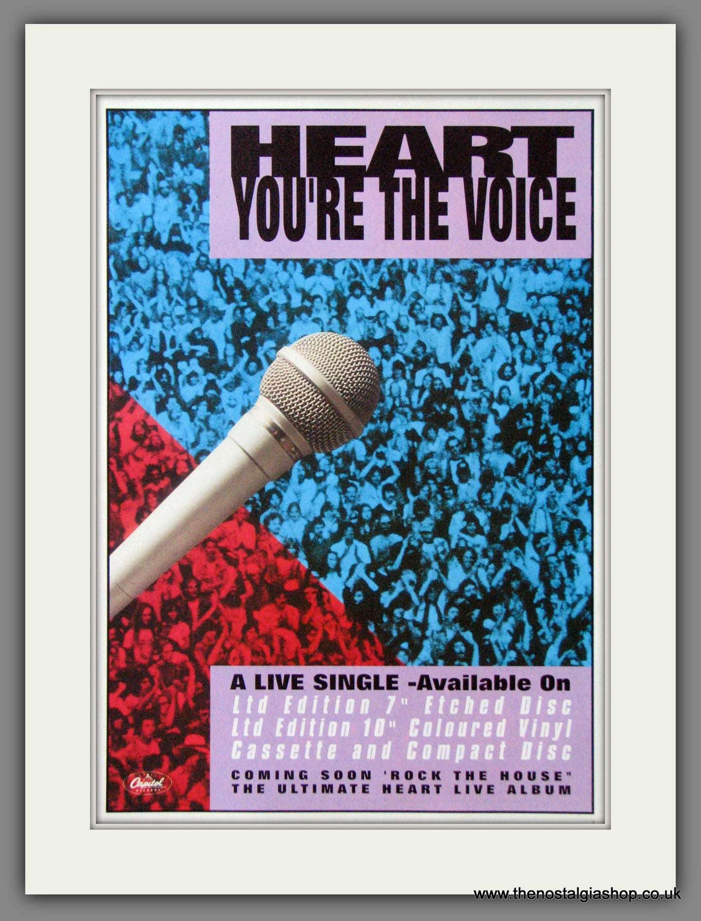 Heart. You're The Voice. 1991. Original Advert (ref AD55249)