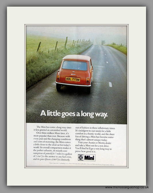 Mini 1974. Original Vintage Advert (ref AD7891)